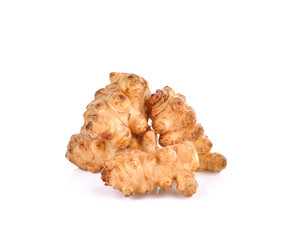 Jerusalem artichoke on  white background