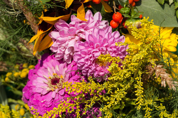handmade  beautiful bouquets from flowers and herbs