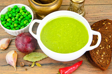Dietary Soup Cream Puree of Green Peas