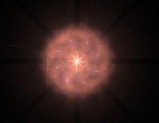 Fototapeta premium fractal radial pattern on the subject of science, technology and design