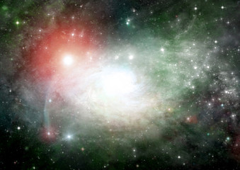 Stars, dust and gas nebula 