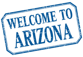 Arizona - welcome blue vintage isolated label