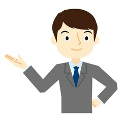 説明をするビジネスマン