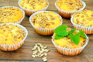 Cupcakes with Sunflower Seeds