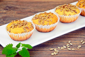 Cupcakes with Sunflower Seeds