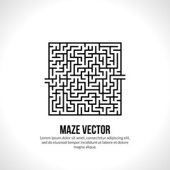 Abstract vector maze logo. Logo icon concept