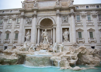 Obraz na płótnie Canvas The famous Trevi Fountain in Rome.