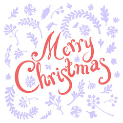 vignette of winter leaves 