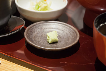 Wasabi in a plate