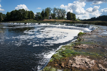 Waterfall Ventas rumba, Kuldiga, Latvia.