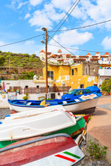 Fototapeta na wymiar Fishing boats in La Caleta village, Tenerife, Canary Islands, Spain