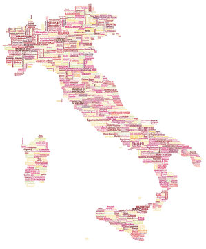 mappa italiana dei vini
