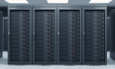 3D rendering of server for data storage, processing and analysis