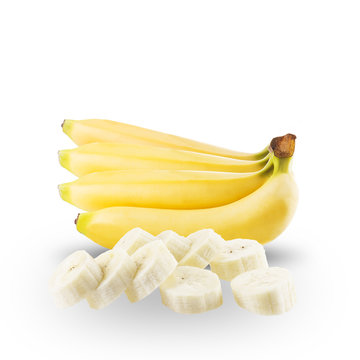 Fresh Banana On White Background
