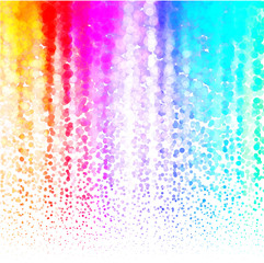 Naklejka na ściany i meble Halftone Colorful Lights Falling Dots pattern on white background, Vector illustration