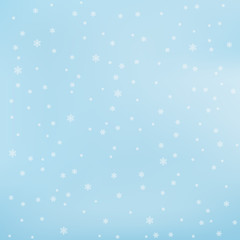 Blue winter background with snowflakes.