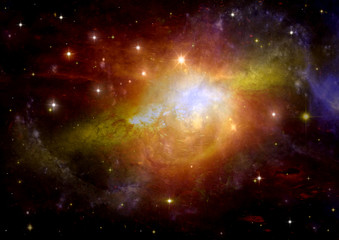 Stars, dust and gas nebula 