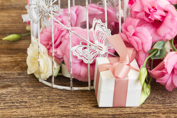 pink and white flowers