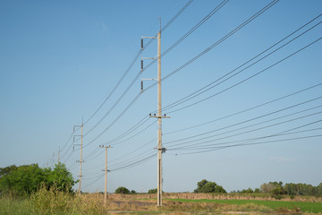 Electric pole of high voltage line