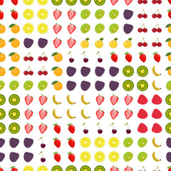 Seamless colorful background with fruits