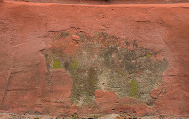 Old concrete painted wall