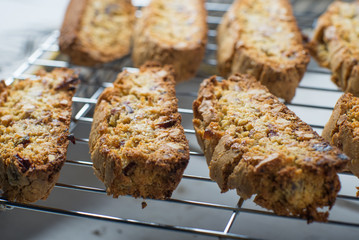Homemade almond biscotti cooke baking