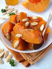 Тыква пареная, с мёдом.