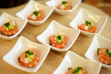 Delicious shrimp Canapés