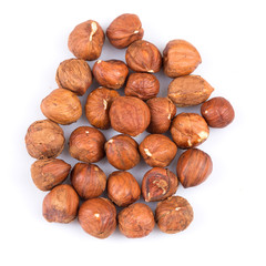 Heap of hazelnuts