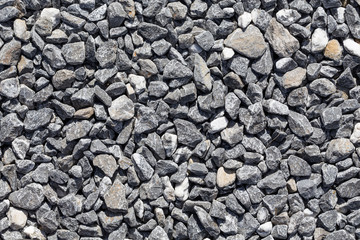 Crushed grey stones