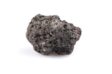 Volcanic stones on a white background