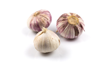 Garlic on white