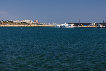 Fototapeta premium Constanta Tomis harbor at Black Sea