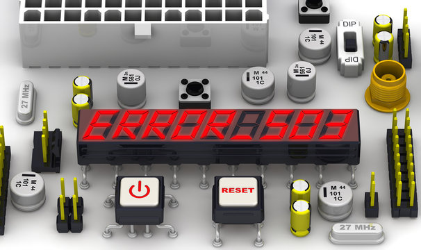 ERROR 503 (Service unavailable). The message on the display of the electronic circuit board