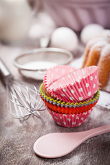 Baking utensils and ingredients
