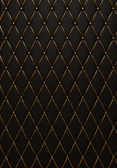Fototapeta premium The red leather texture of the quilted skin