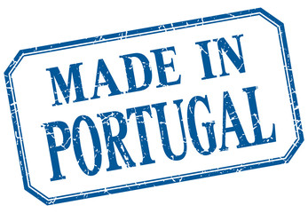 Portugal - made in blue vintage isolated label