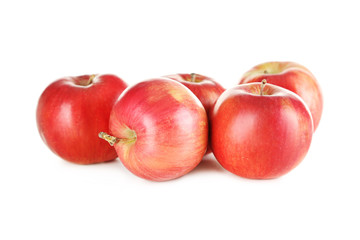 Fresh red apples isolated on a white