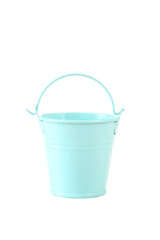 Blue bucket isolated on white