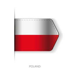 Poland flag vector ribbon