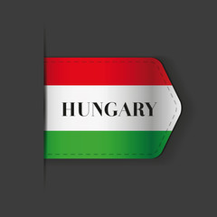 Hungary flag vector ribbon