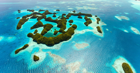 Palau islands from above