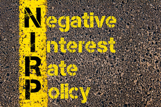 Business Acronym NIRP As Negative Interest Rate Policy