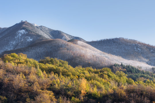 First Snow On The Apennine Mountains, Italy.November 2015.