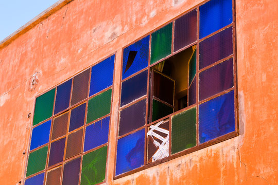 Colorful windows in Marakesh