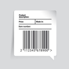 Barcode label and sale vector set