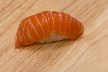 japanese classic sushi with fresh salmon fish