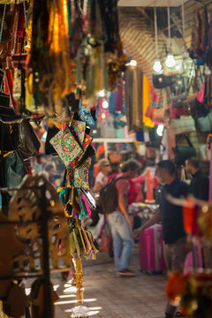In the souk of Marrakesh Medina
