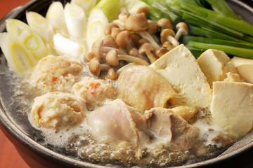鶏の寄せ鍋　Chicken hot pot