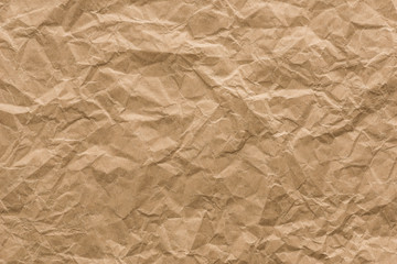 background and texture of brown Wrinkled paper